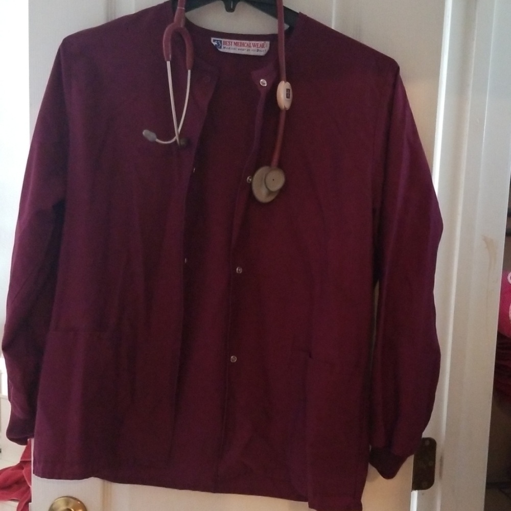 Nurses lab coat MAROON COLOR